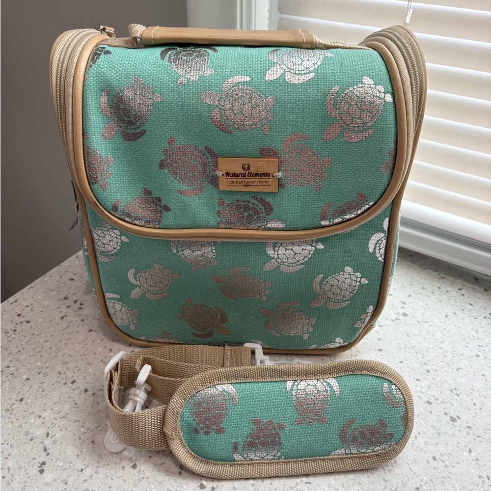 NWT NATURAL ELEMENTS SEA TURTLE INSULATED LUNCH TOTE BAG COOLER